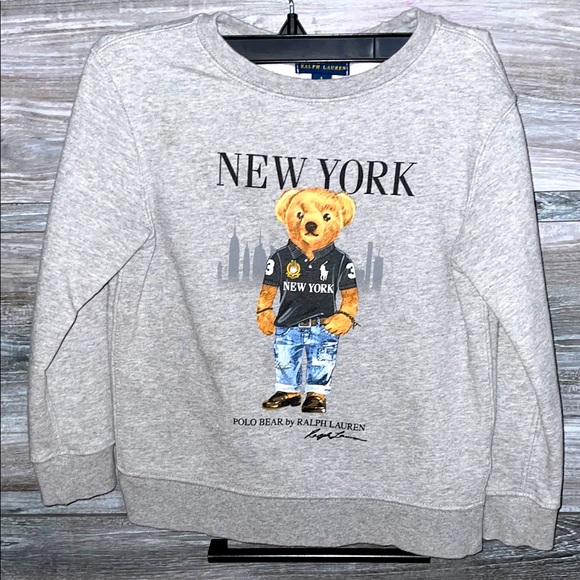 Polo Ralph Lauren Gray Sweater with Bear Print - Picture 3 of 8